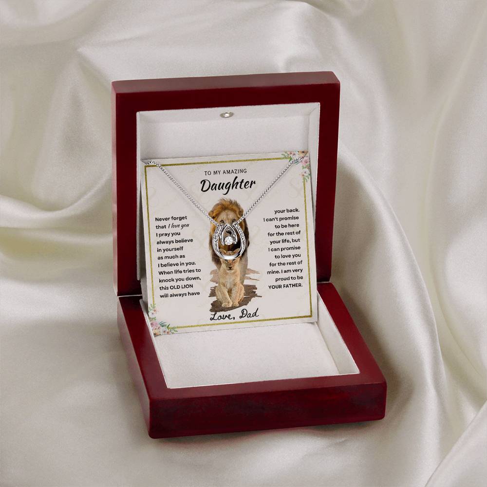 Daughter - Proud Father - Lucky Necklace